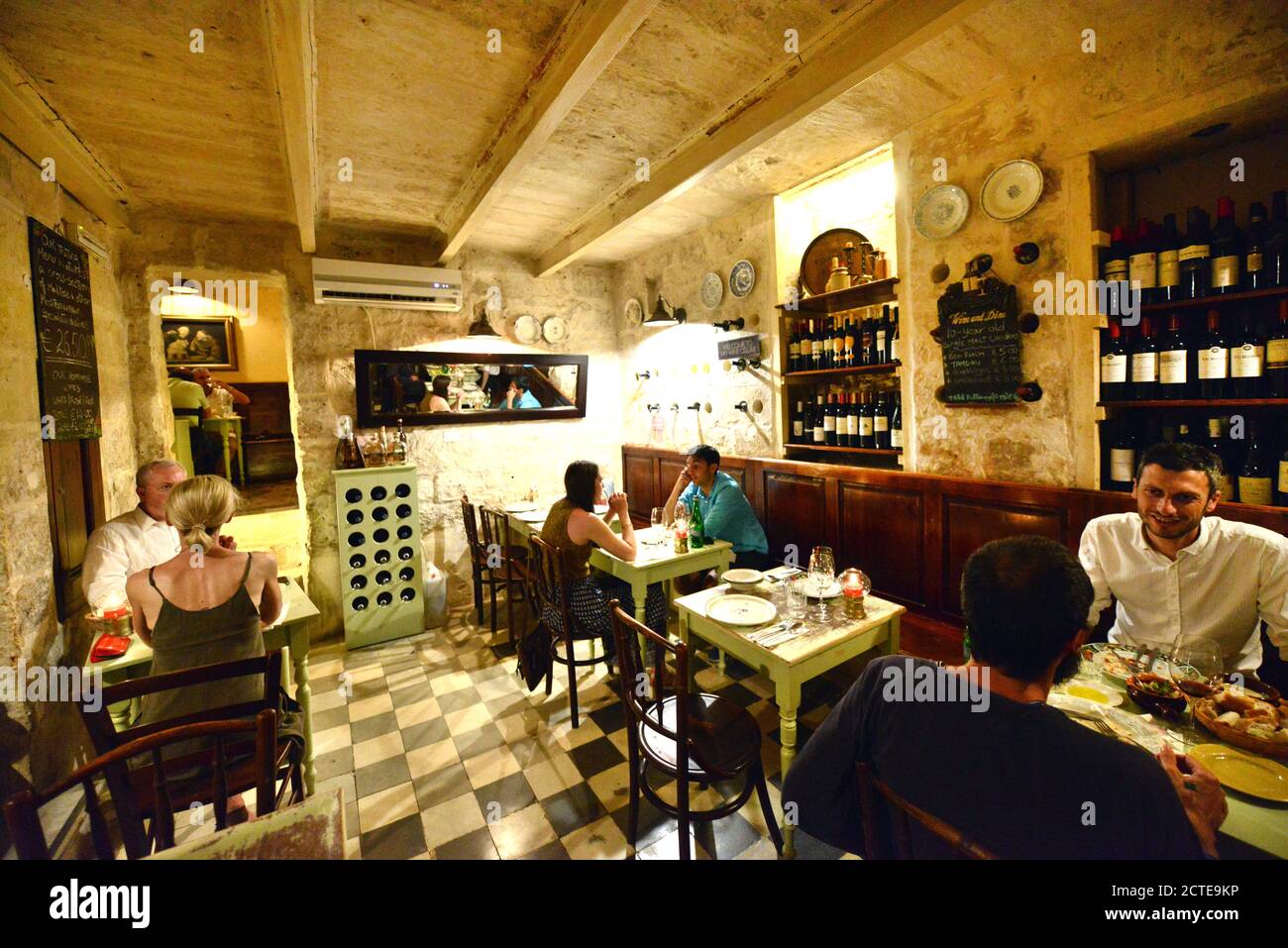 Legligin wine bar in Valletta, Malta Stock Photo Alamy