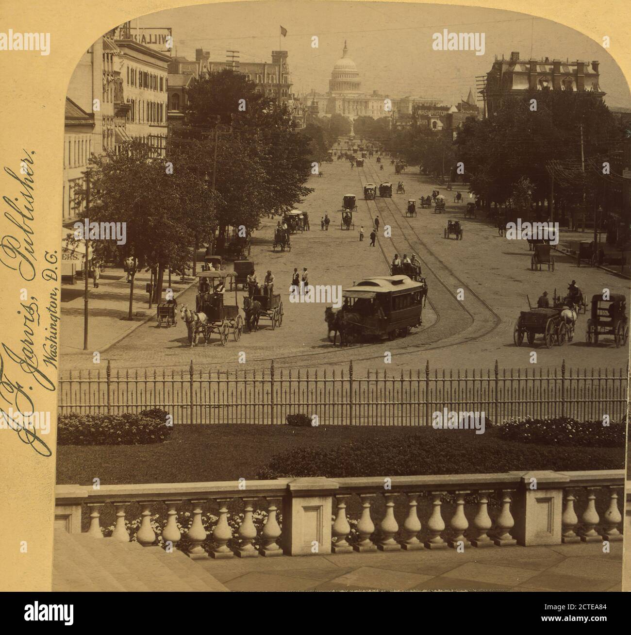 Penna  Avenue from U.S. Treasury, Washington, D.C.., 1865, Washington (D.C Stock Photo