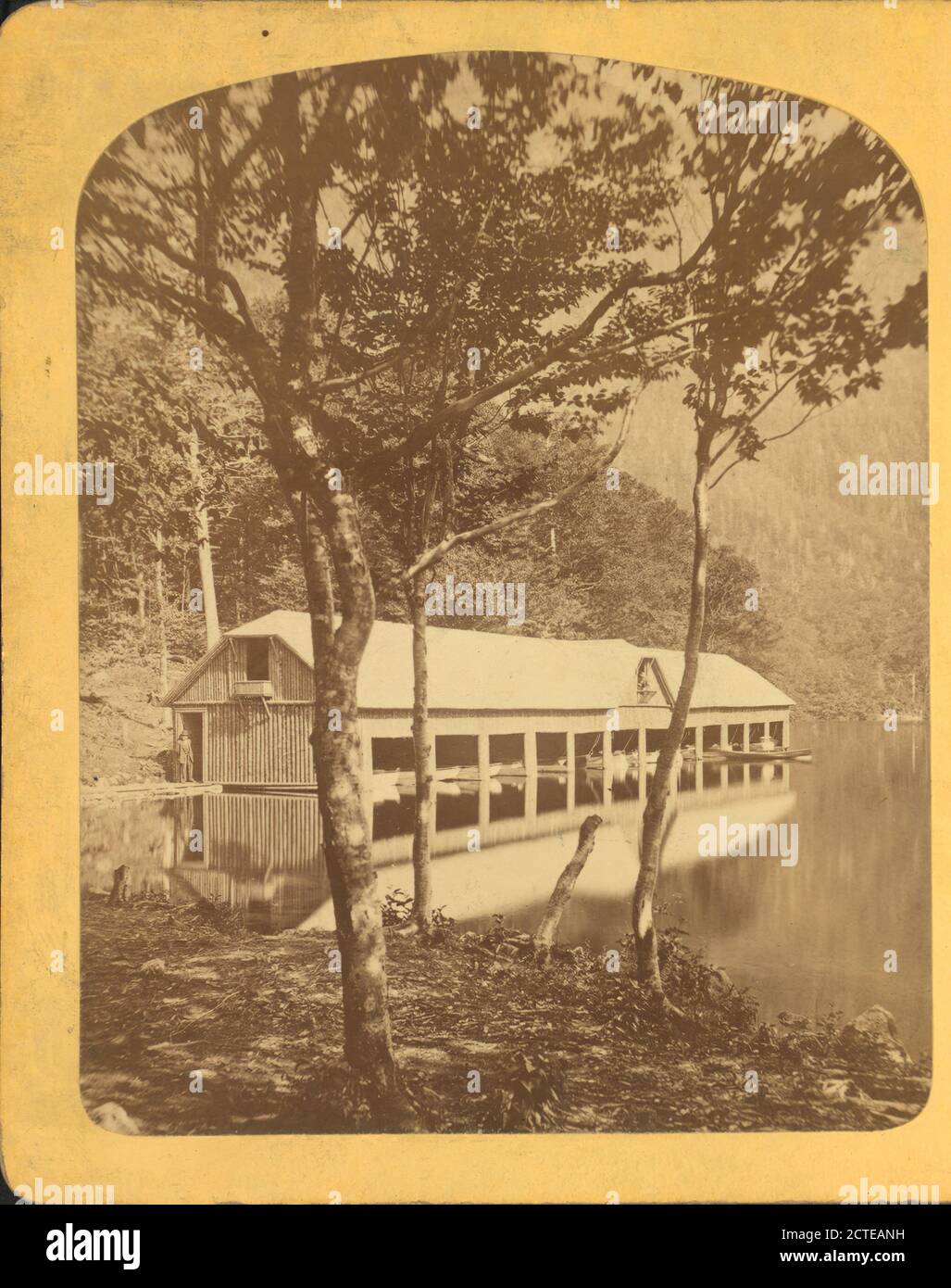 Boat House, Profile Lake., G. H. Aldrich & Co., Canyons, Mountains