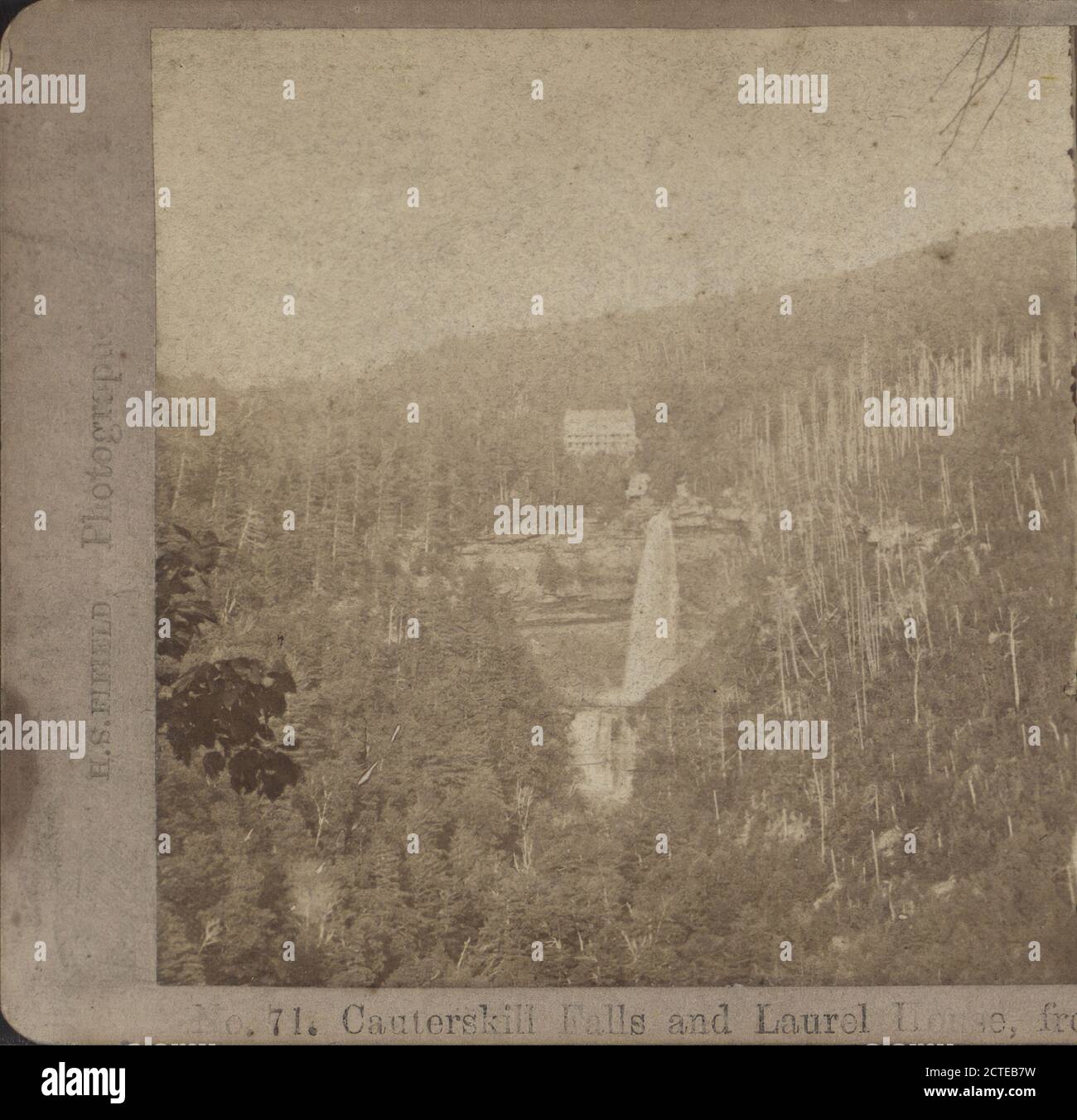 Catskill Falls and Laurel House, from Prospect Rock, Catskill Mt