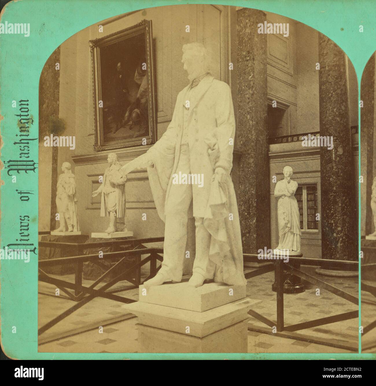 Lincoln statue., Jarvis, J. F. (John F.) (b. 1850), Washington (D.C.), United States Stock Photo