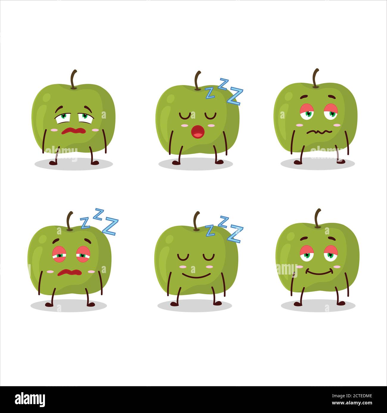 Granny smith apple water droplets Stock Vector Images - Alamy