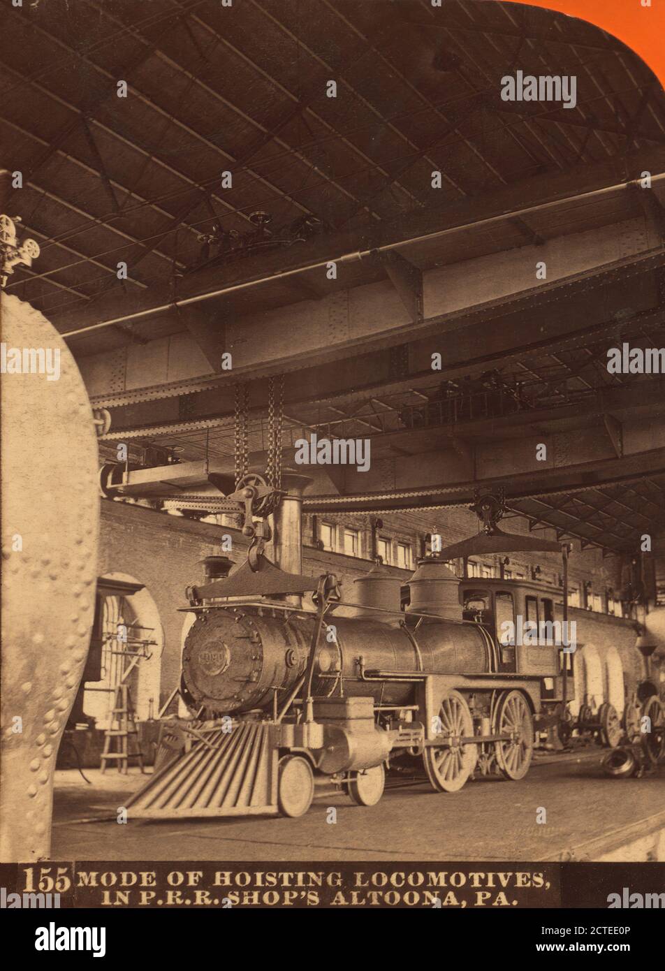 Mode of hoising in P. R. R. shops, Altoona, Pa., Bonine, R