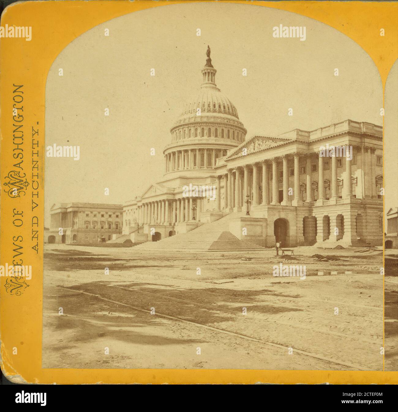 The U.S. Capitol., Jarvis, J. F. (John F.) (b. 1850), 1865, Washington (D.C Stock Photo