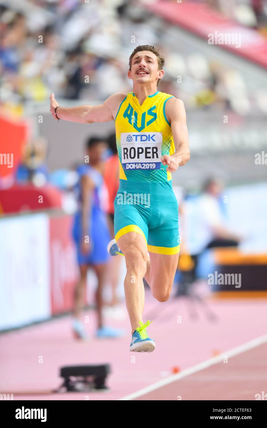 Darcy Roper (Australia). Long Jump Men. IAAF World Athletics Championships, Doha 2019 Stock Photo