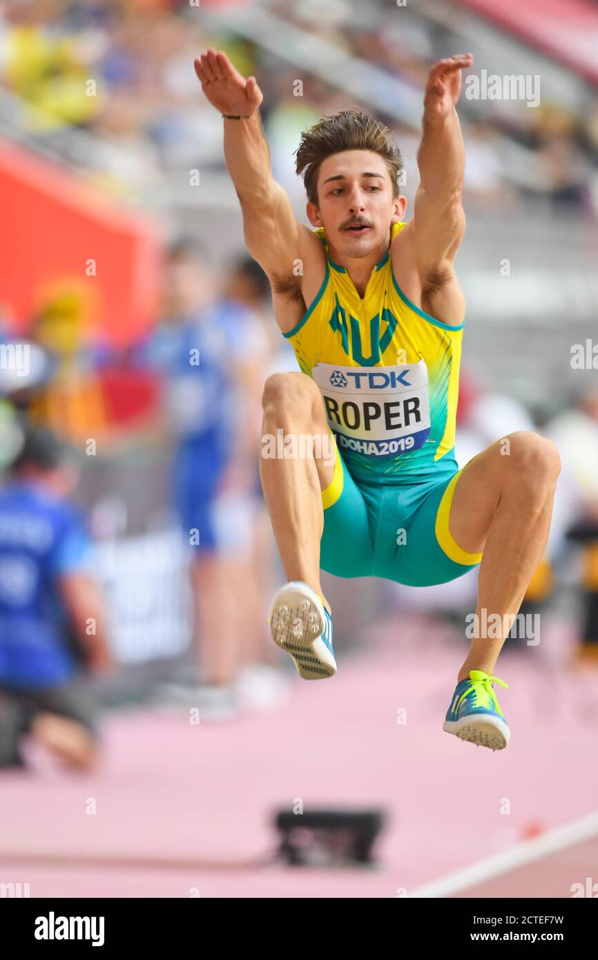 Darcy Roper (Australia). Long Jump Men. IAAF World Athletics Championships, Doha 2019 Stock Photo
