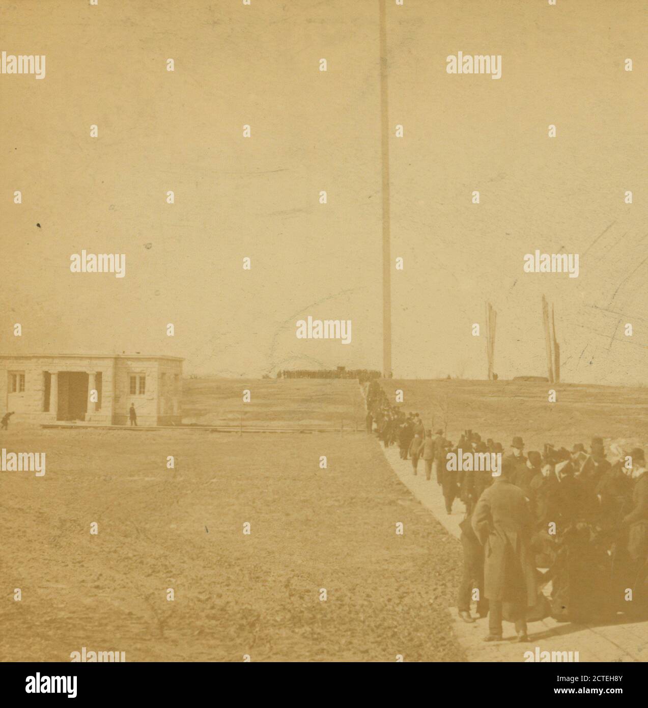 On the way to the Monument, Inauguration, Washignton, D.C., U.S.A., Kilburn, B. W. (Benjamin West) (1827-1909), 1889, Washington (D.C Stock Photo
