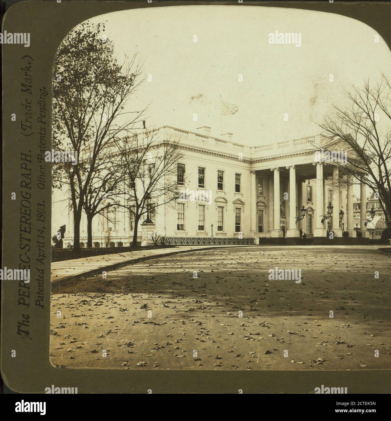 North front of White House, Washington, D.C., H.C. White Co., White House (Washington, D.C.), 1901, Washington (D.C Stock Photo