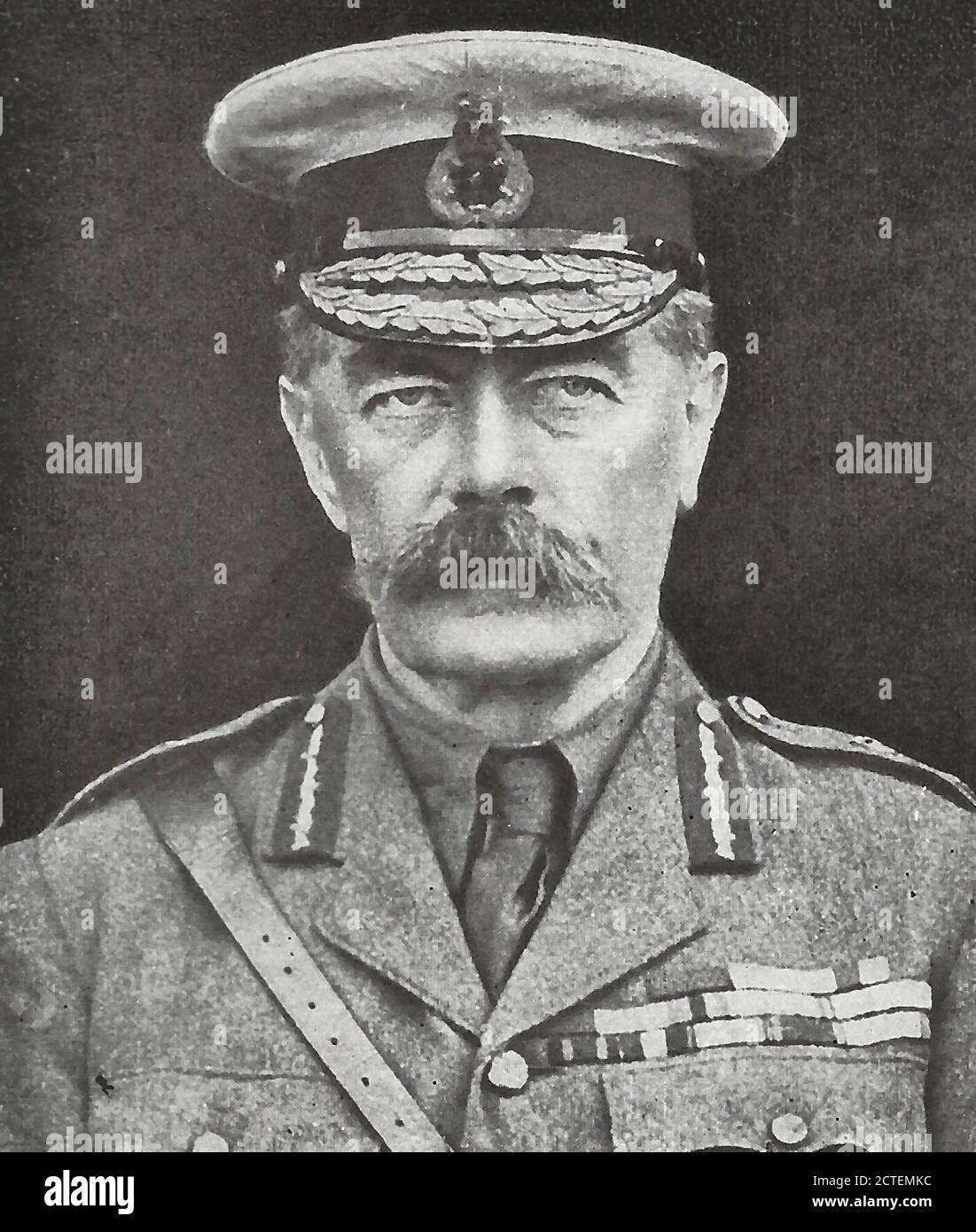 Field Marshal Horatio Herbert Kitchener, 1st Earl Kitchener during World War I Stock Photo