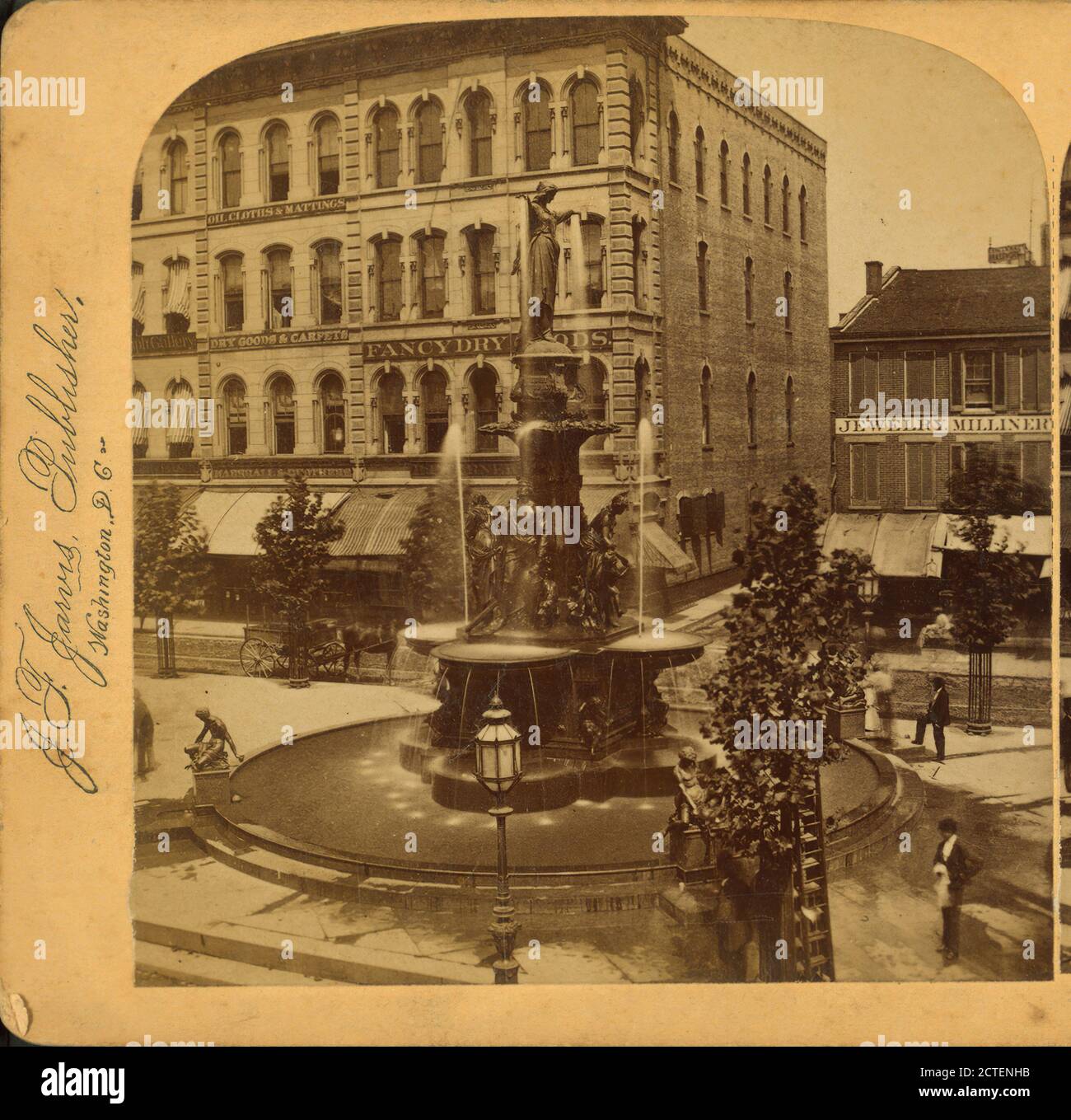 Davidson fountain, Cincinnati, Ohio., Jarvis, J. F. (John F.) (b. 1850), Ohio, Cincinnati (Ohio Stock Photo