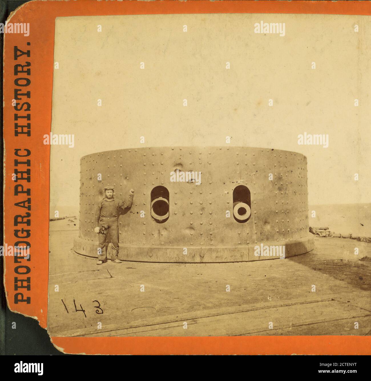 The 'Monitor,' showing her ports open and the muzzles of her 'barkers.', Taylor & Huntington