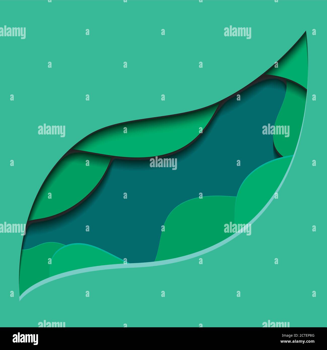 Download Green Illustration Of 3d Tree Leaf Cut Out From Paper Vector Element For Your Design Stock Vector Image Art Alamy