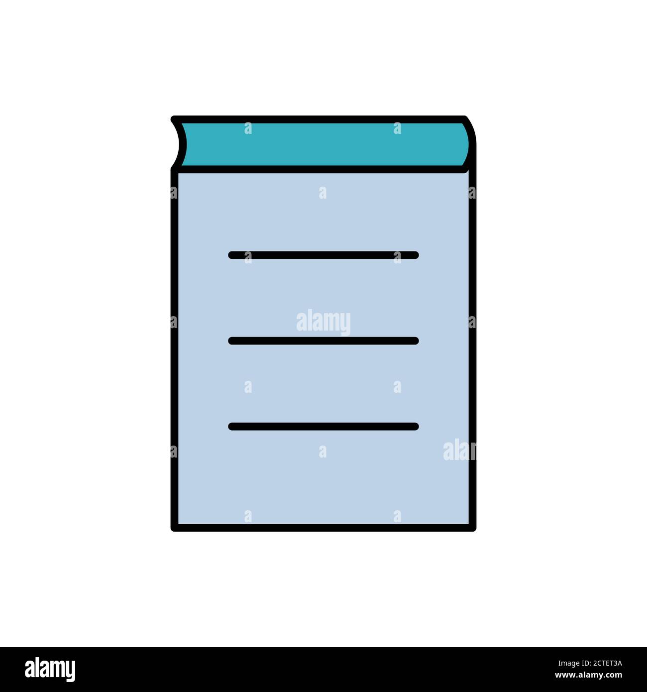 Book flat icon, icon for education. Design template vector Stock Vector