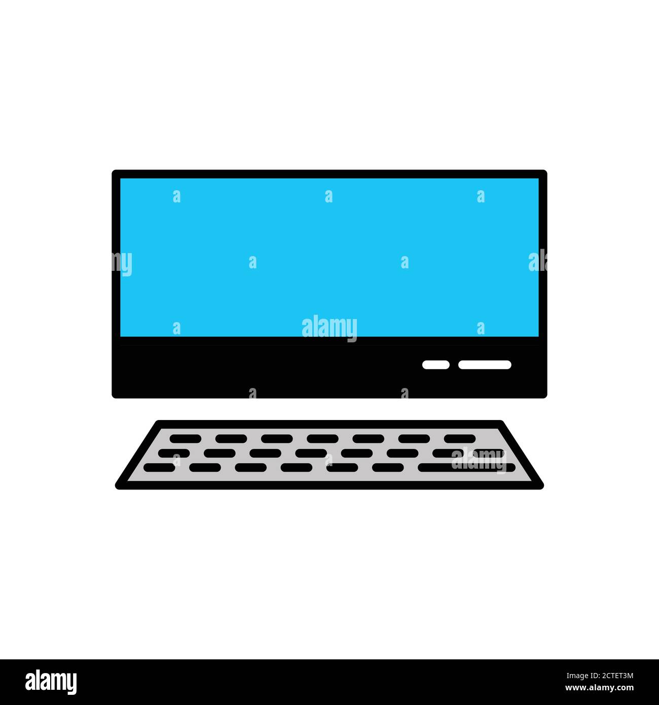 Laptop flat icon, icon for technology. Design template vector Stock Vector
