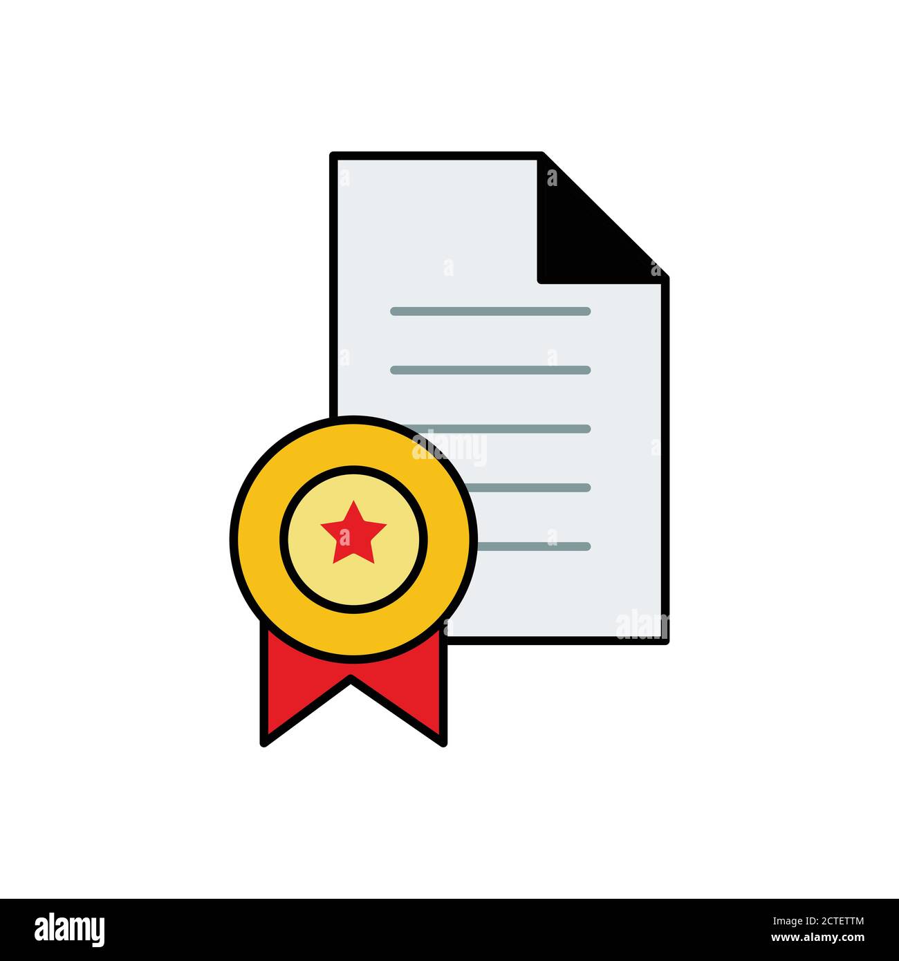 medal and checklist flat icon, champion list icon. Design template ...