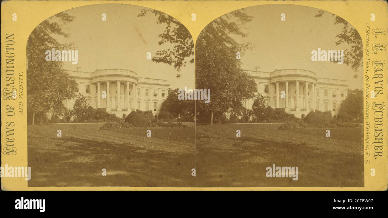 The President's House., Jarvis, J. F. (John F.) (b. 1850), 1865, Washington (D.C Stock Photo
