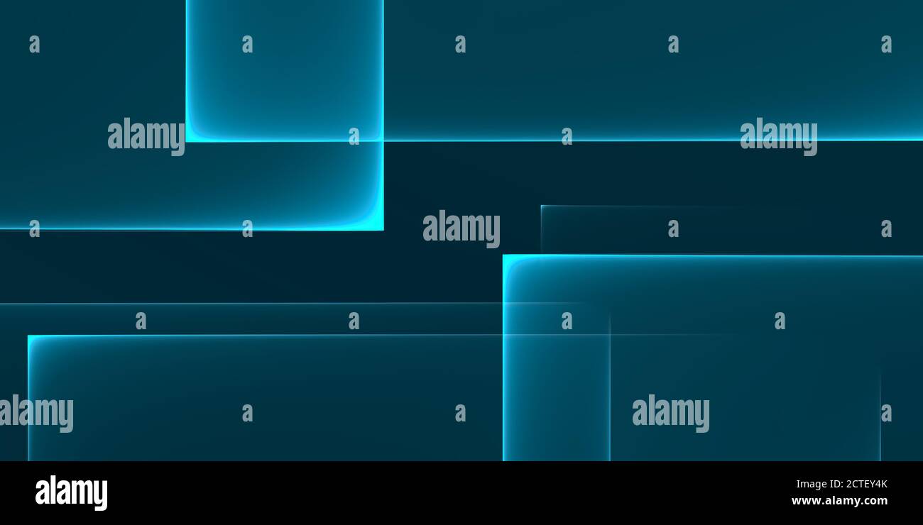 Abstract background - black background with blue glowing rectangles ...