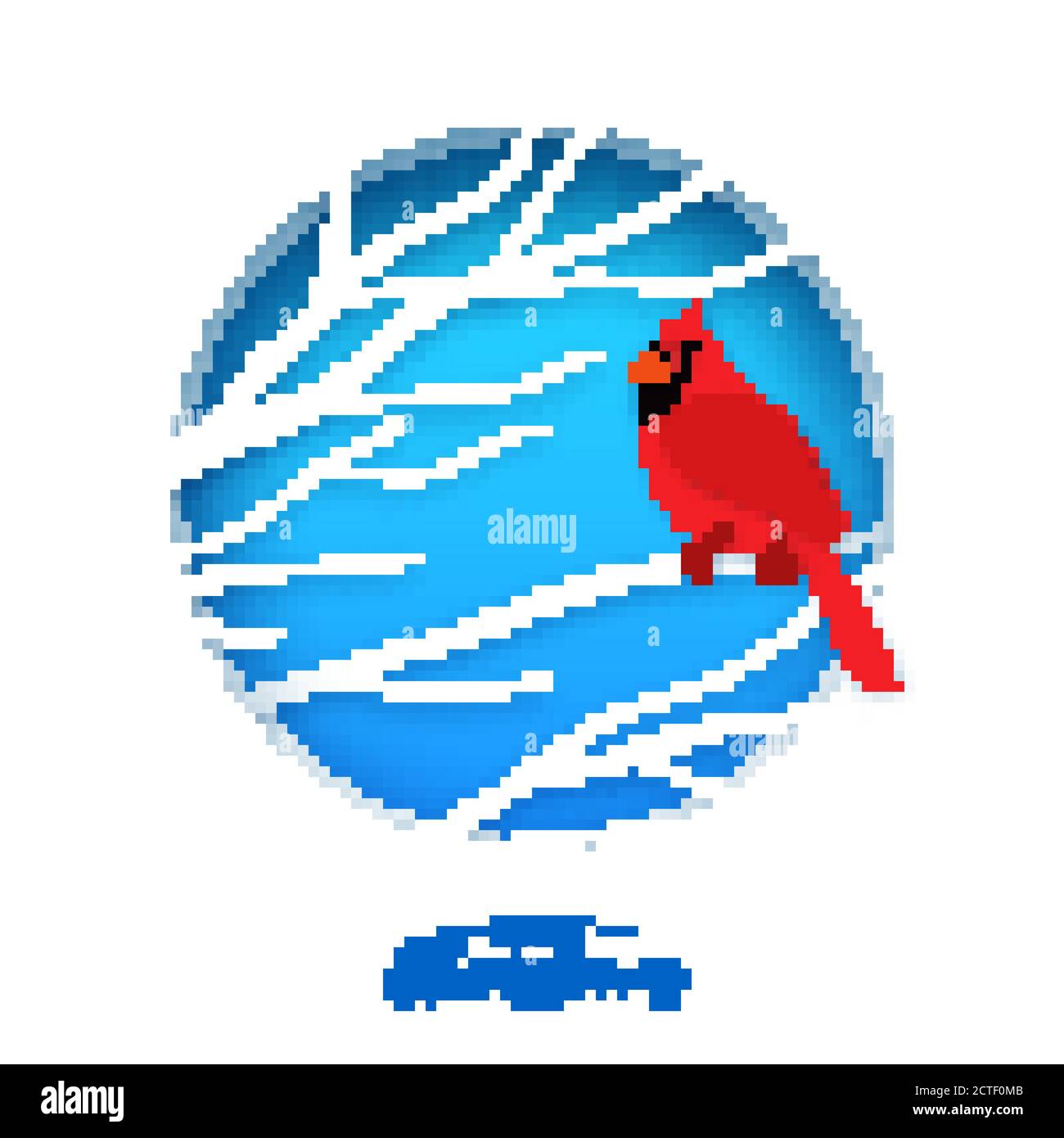 Red cardinal sitting on a branch. Merry Christmas Greeting Card.Bird ...