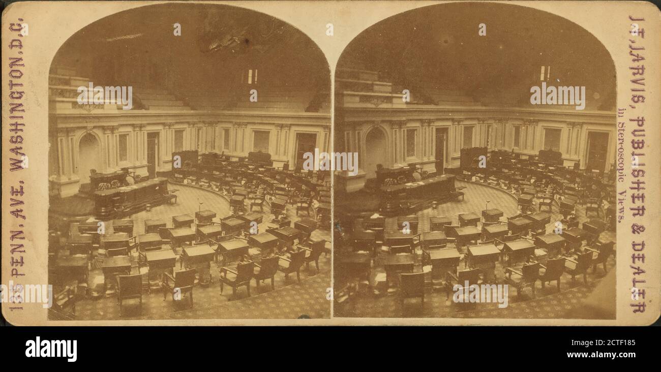 The Senate Chamber., Jarvis, J. F. (John F.) (b. 1850), Washington (D.C.), United States Stock Photo