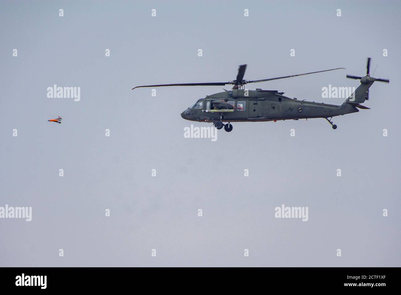 An Air Launched Effects (ALE) system is launched from a UH60L Black