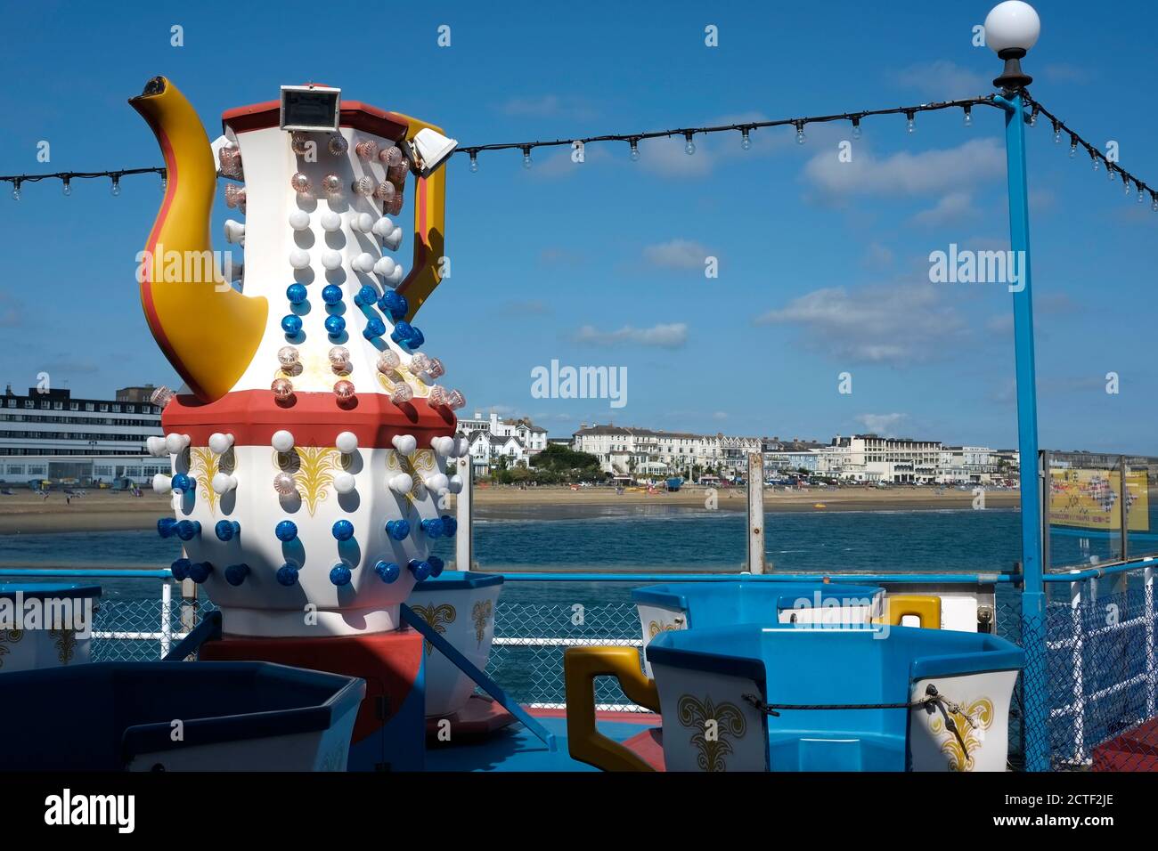 Sandown Pier amusements on seafront Isle of Wight Stock Photo Alamy