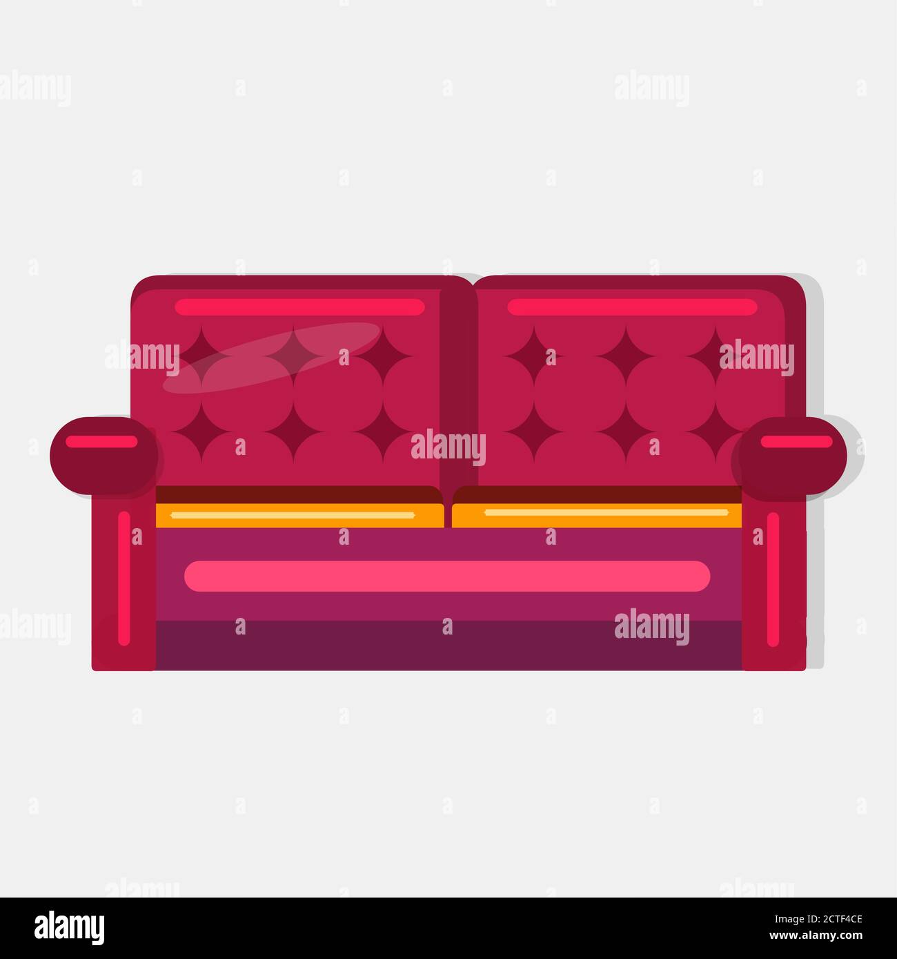 seater sofa vector illustration in flat style Stock Vector