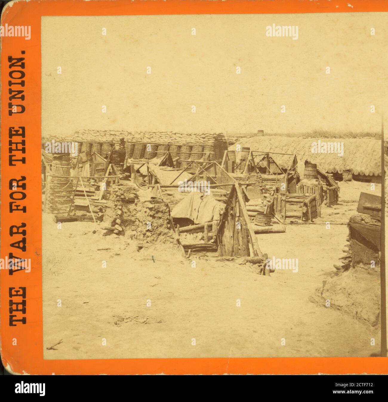 Soldiers' quarters in the Union Fort Rice adjoining the Fort Sedgwick