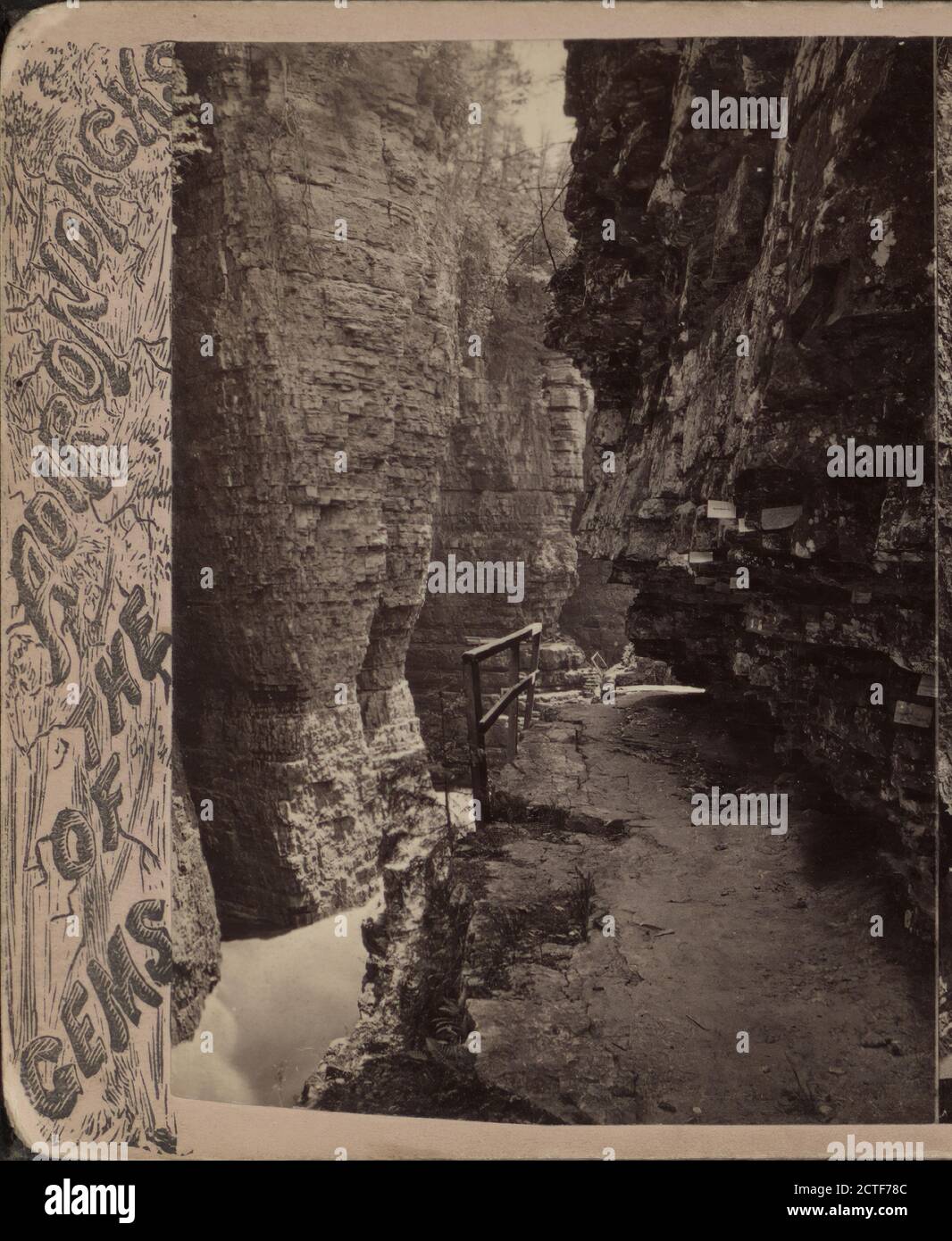 Ausable Chasm. Post Office and Column Rocks., Baldwin, G. W. (George W ...