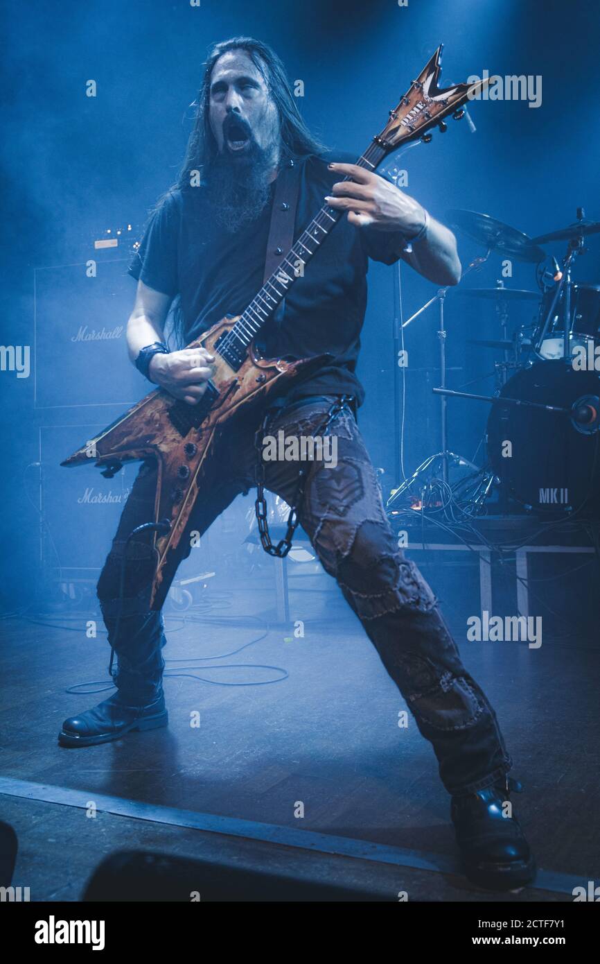 Aalborg, Danmark. 12th, November 2017. Guitarist Ira Black of I Am Morbid  performs a live concert