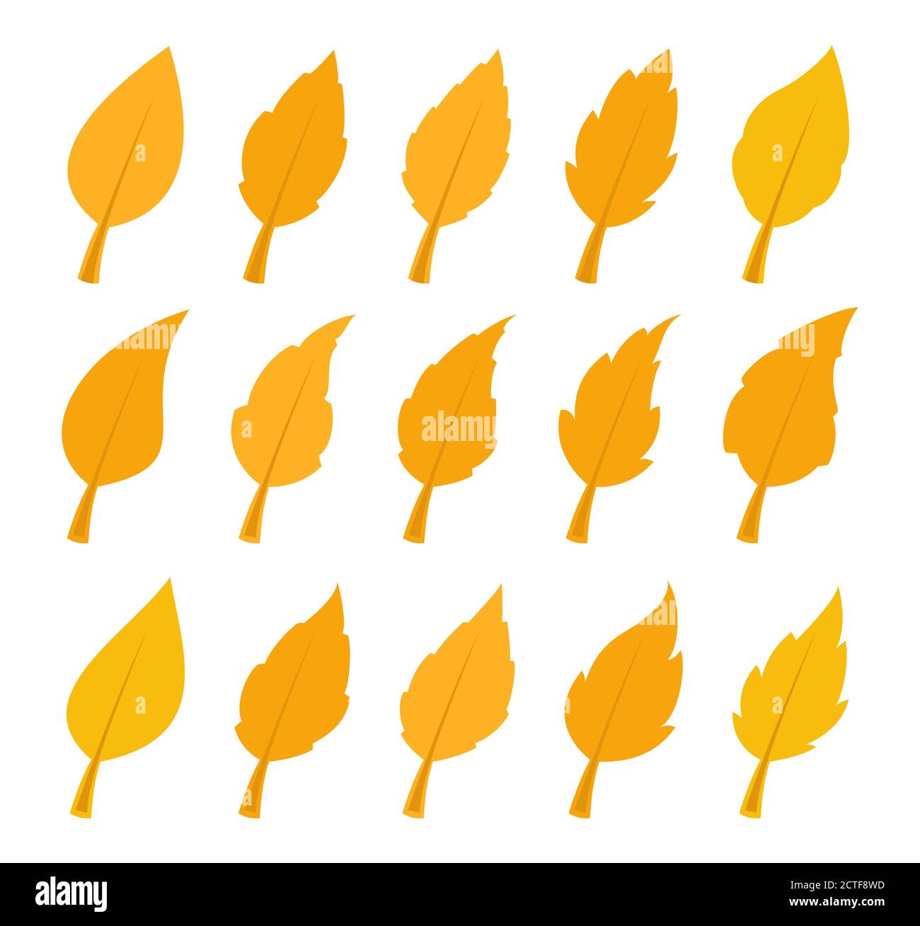 Autumn leaves set Stock Vector Image & Art - Alamy