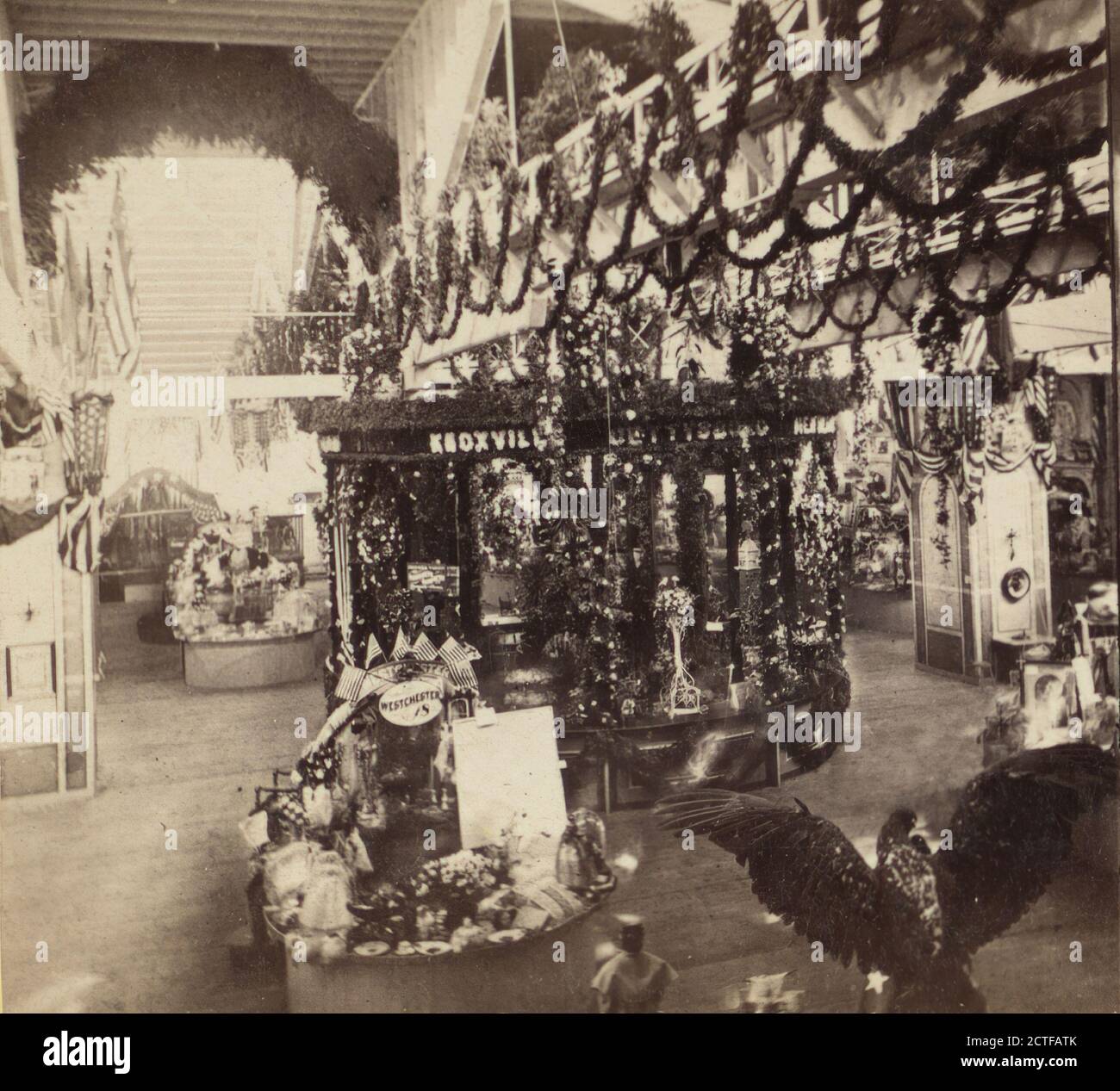 Exhibition room, Metropolitan Fair, N.Y. 1864., Bierstadt Brothers, New York (State), New York (N.Y.), Manhattan (New York, N.Y.), New York Stock Photo