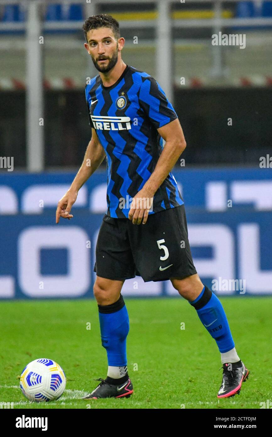 Roberto Gagliardini (Inter) during FC Internazionale vs Pisa, Soccer Test Match, Milan, Italy, 19 Sep 2020 Stock Photo