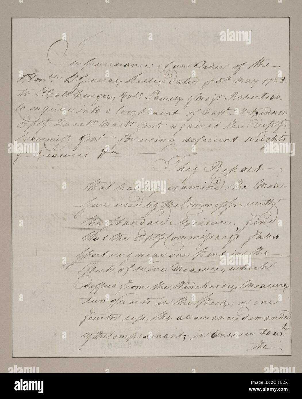 Document, text, Documents, 1782, Cruger, John Harris Stock Photo