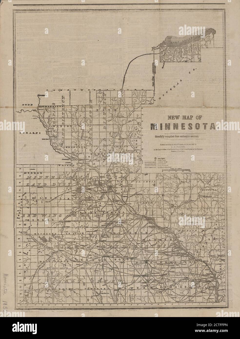 Map of Minneapolis, St. Paul and Minnesota Stock Photo - Alamy