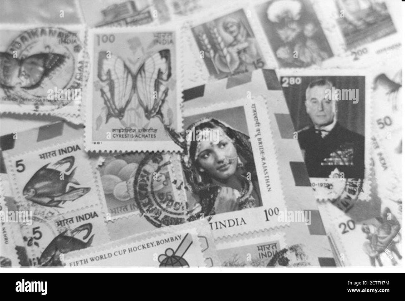 Postage stamps of India Stock Photo Alamy