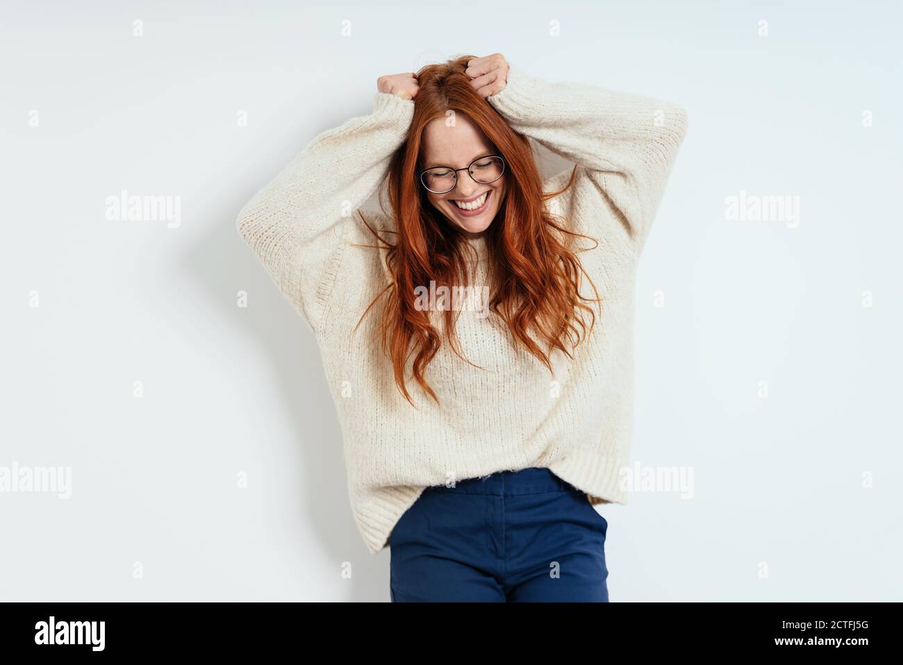 redhead sweater