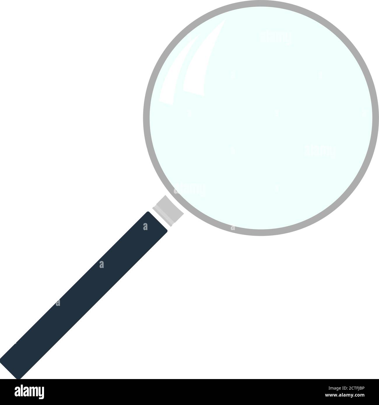 Loupe Icon. Flat Color Design. Vector Illustration. Stock Vector