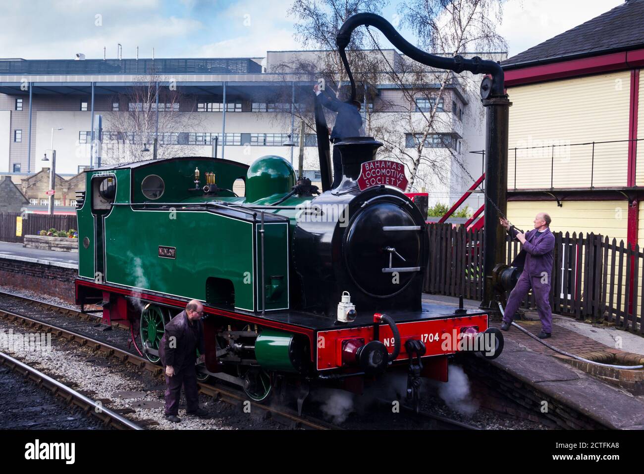 1704, Nunlow, an ex-industrial 0-6-0 side tank engine built by Hudswell Clarke & Co. Ltd of Leeds for G & T Earle Cement manufacturers in 1938. Stock Photo
