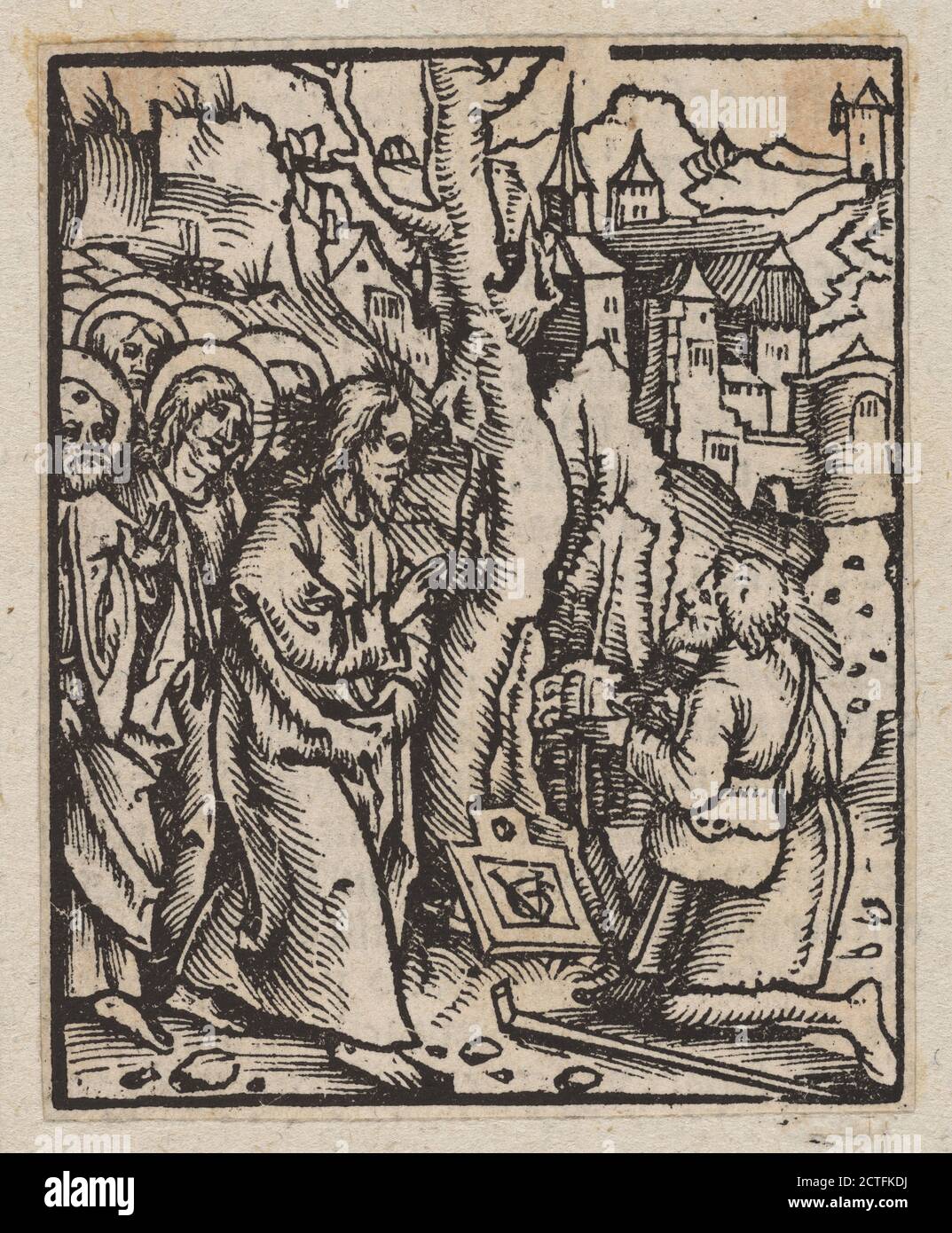 Christ Healing a Leper, still image, Prints, 1511 - 1515, Graf, Urs, approximately 1485-approximately 1527 Stock Photo