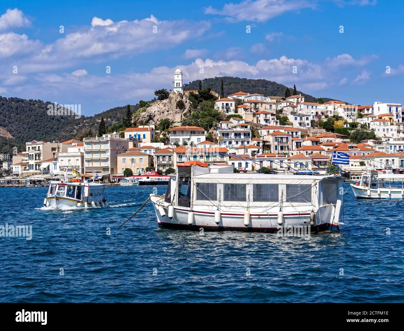 The American writer Henry Miller (1891–1980) wrote about Poros in 'The Colossus of Maroussi', considered his best book written about Poros ...'I don't Stock Photo