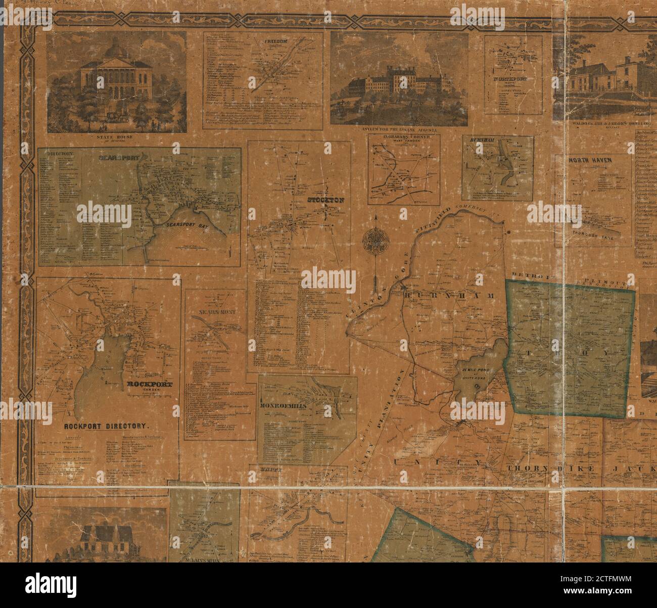 Map of Waldo County, Maine, cartographic, Maps, 1859, Kelsey, D 