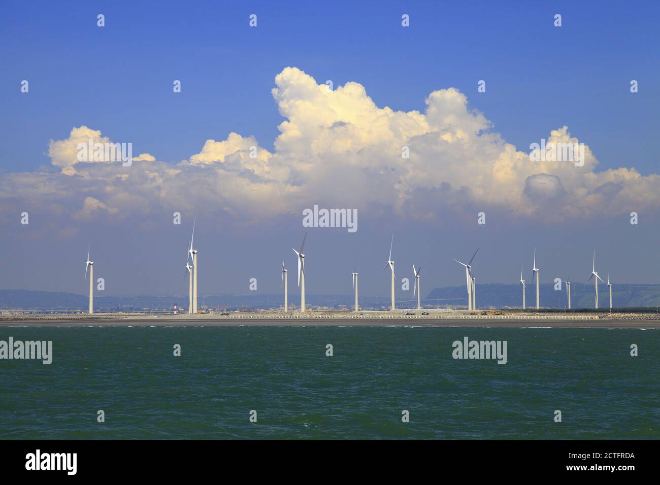 Taichung Qingshui Coastal Wind Power Tower Taiwan Stock Photo Alamy