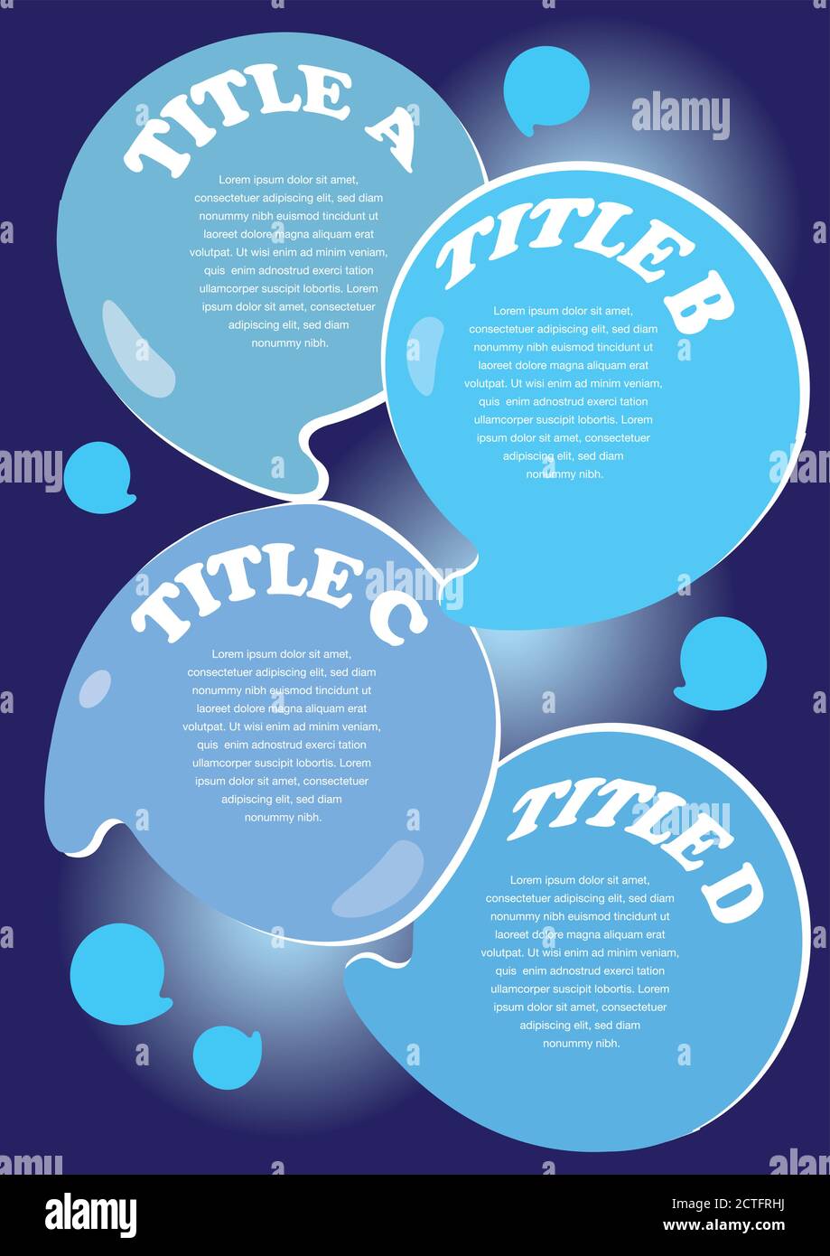Water droplets layout with area for text. Vector illustration. Stock Vector