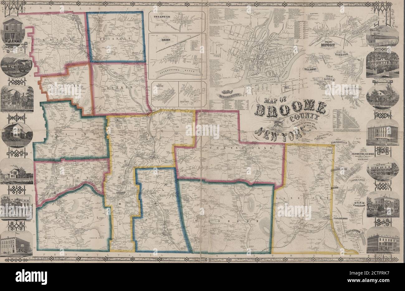 Map of Broome County, New York, cartographic, Maps, 1855, Gifford