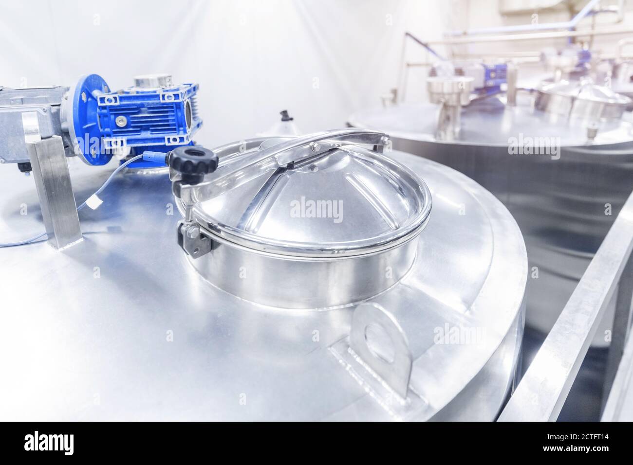 Milk cheese factory industry, equipment dairy plant Stock Photo Alamy