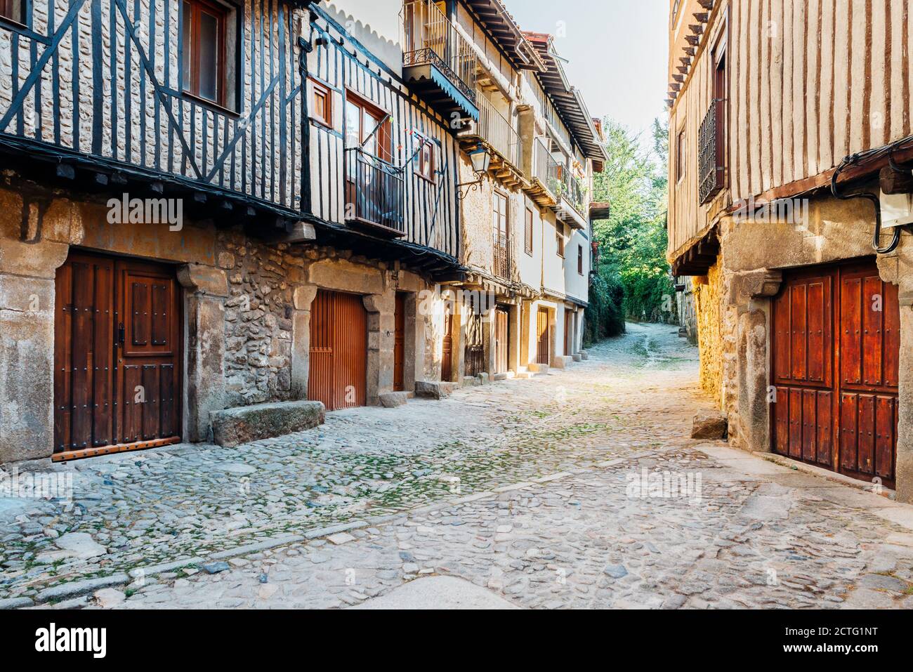 Old street in La Alberca, Salamanca, Spain Stock Photo
