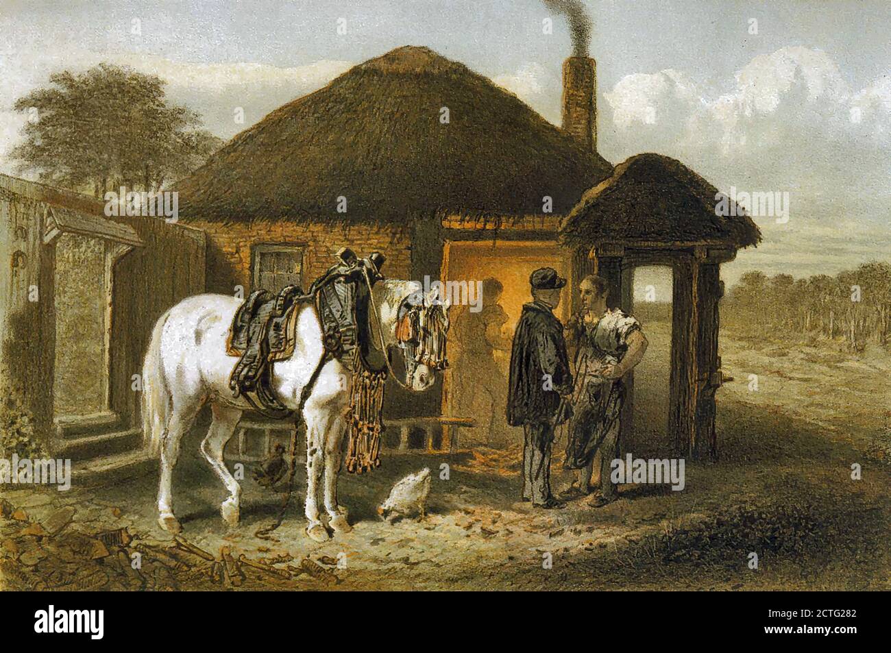 Rochussen Charles - the Farrier - Dutch School - 19th  Century Stock Photo