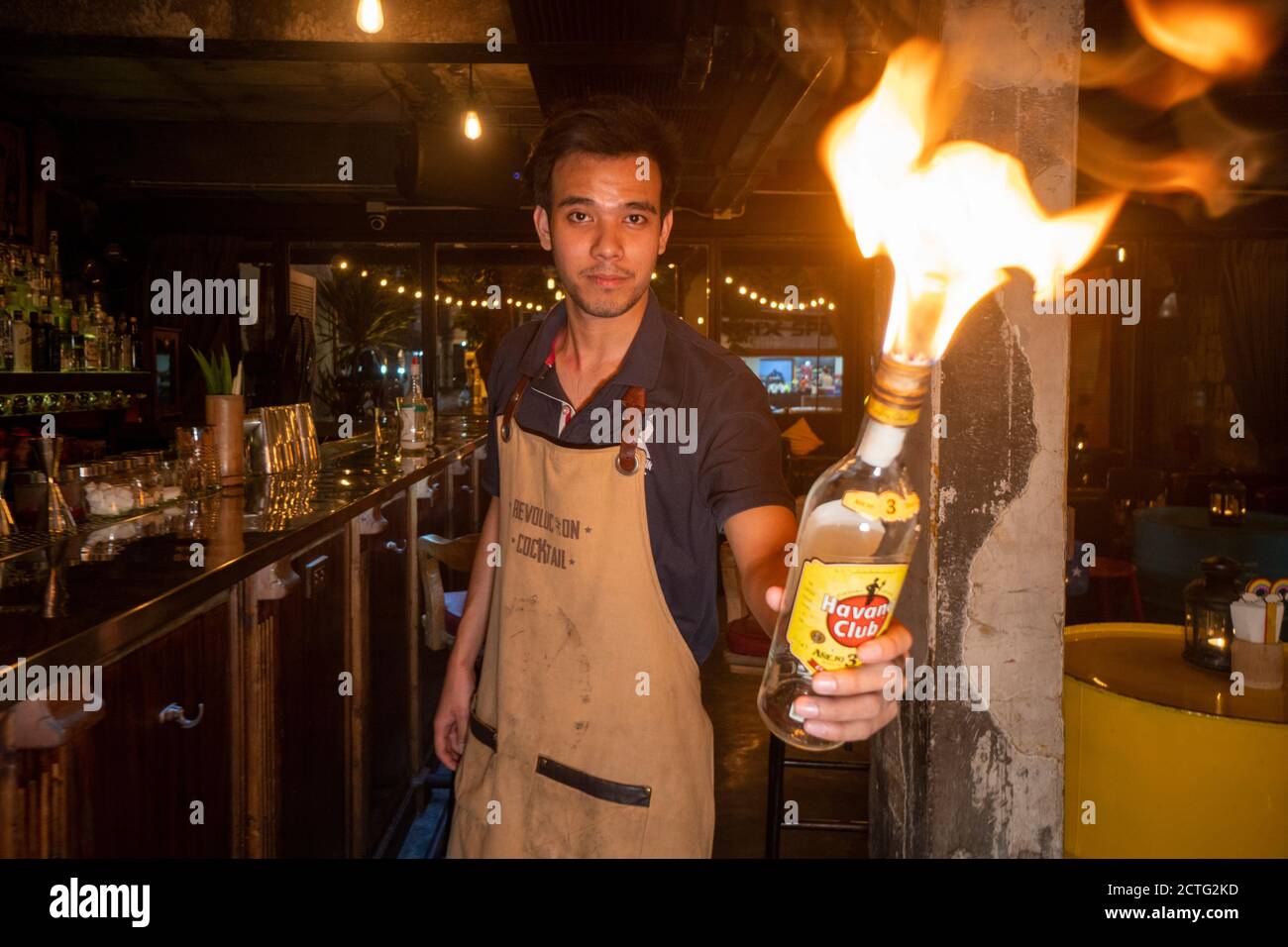 Cocktail bar staff Stock Photo Alamy