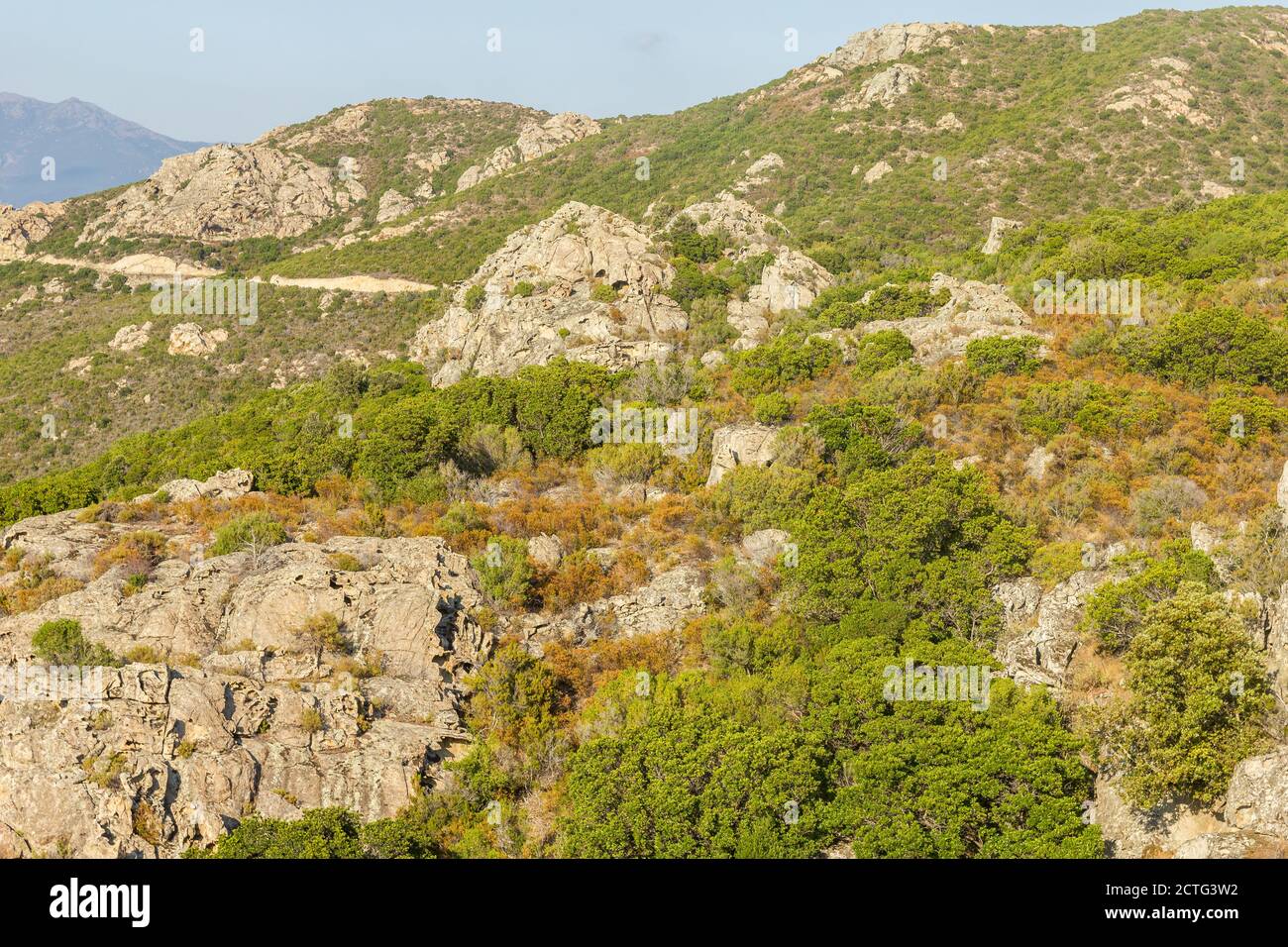 Mountains in the north of Corsica, France Stock Photo