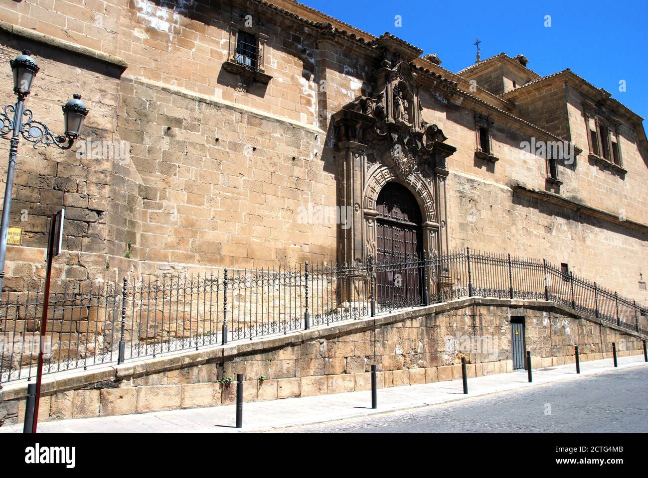 View of the Holy Trinity church and convent, Ubeda, Spain. Stock Photo